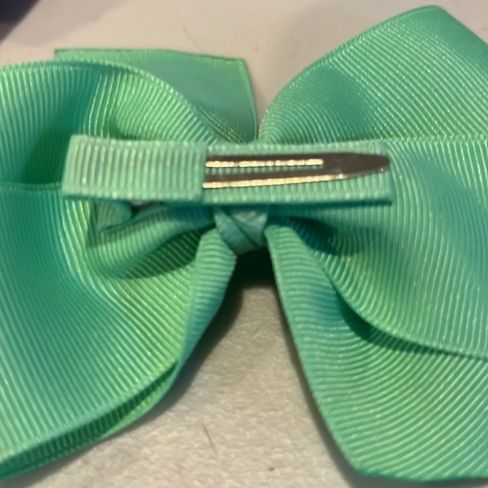 girls hair bows clips. Bundle of 10. 4 inch total length.  2 inch alligator clip